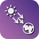 Solar Radiation Earth Sun Icon