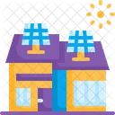 Solar Roof Ecological Energy Solar Panel Icon