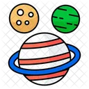 太陽系、惑星系、太陽中心系 アイコン