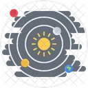 Solar System Space Icon