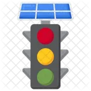 Solar Traffic Light Solar Plate Traffic Light Icon