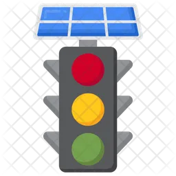 Solar Traffic Light  Icon