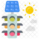 태양광 신호등 신호등 교통 통제 아이콘
