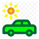 Solarauto Solarfahrzeug Solarenergie Symbol