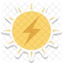 Solarenergie Solarstrom Donner Symbol