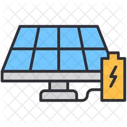 Solarenergie-Batterie-  Symbol