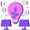 Solarlicht Solarenergie Solarstrom Symbol