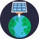 Solarenergie Solarpanel Erde Symbol