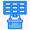 Solarpanel-Batterie  Symbol