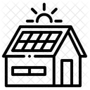Solarpanelhaus Solarenergie Erneuerbare Energien Icon