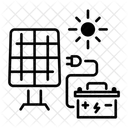 Solarenergie Solarstrom Solarbatterie Symbol