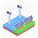 Solarenergie Solarstrom Windenergie Symbol