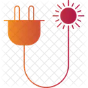 Aufladen mit Solarstrom  Symbol