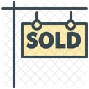 Sold Board Signboard Icon