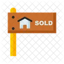 Sold Property Sold Sold Signbard Icon