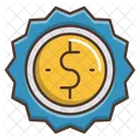 Sold Badge Dollar Icon