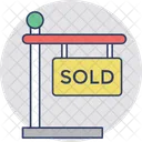 Sold Signboard Out Icon