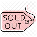 Sold Out Tag Color Shadow Thinline Icon Icon