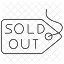 Sold Out Tag Thinline Icon 아이콘