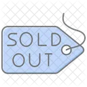 Sold Out Tag Lineal Color Icon 아이콘
