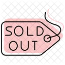Sold Out Tag Color Shadow Thinline Icon 아이콘