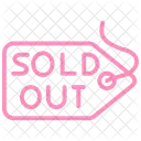 Sold Out Tag Duotone Line Icon 아이콘