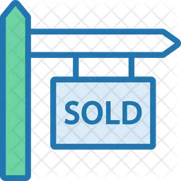 Sold Sign Board  Icon