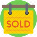 Sold Sign Board Icon