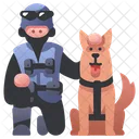 Militar Ejercito Perro Icono