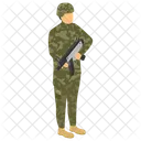 Soldat Combattant Militaire Combattant Icône