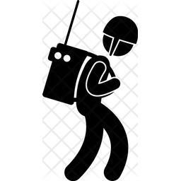 Soldat trägt Funkgerät  Symbol