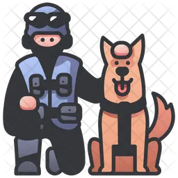 Soldier And Dog  Icon