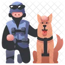 Soldier And Dog  Icon