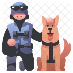 Soldier And Dog  Icon