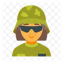 Army Female Helmet Icon