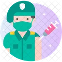 Male Soldier Vaccination Icon