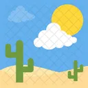 Desierto Paisaje Caliente Icono