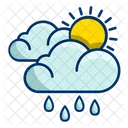 Soleado Lluvia Clima Icon