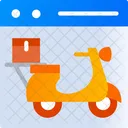 Solicitud De Alimentos Pedido En Linea Scooter Icono