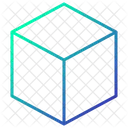 Solid Geometric Cube Icon