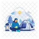 Solo Camping Campsite Tent Icon