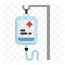 Solucion Salina Medica Transfusion Icono