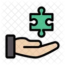 Solution Puzzle Hand Icon