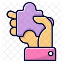 Hand Puzzle Puzzle Piece Icon