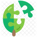 Solution Puzzle Leaf Icon