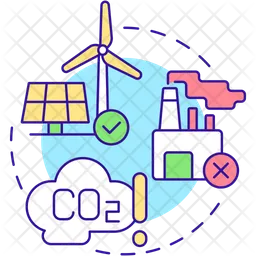 Solution for climate change  Icon