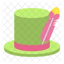 Sombrero Pluma Disfraz Icono