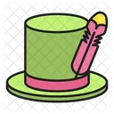 Sombrero Pluma Disfraz Icono