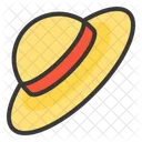 Sombrero Para El Sol Paja Sombreros Icono