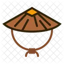 Sombrero de bambú  Icono